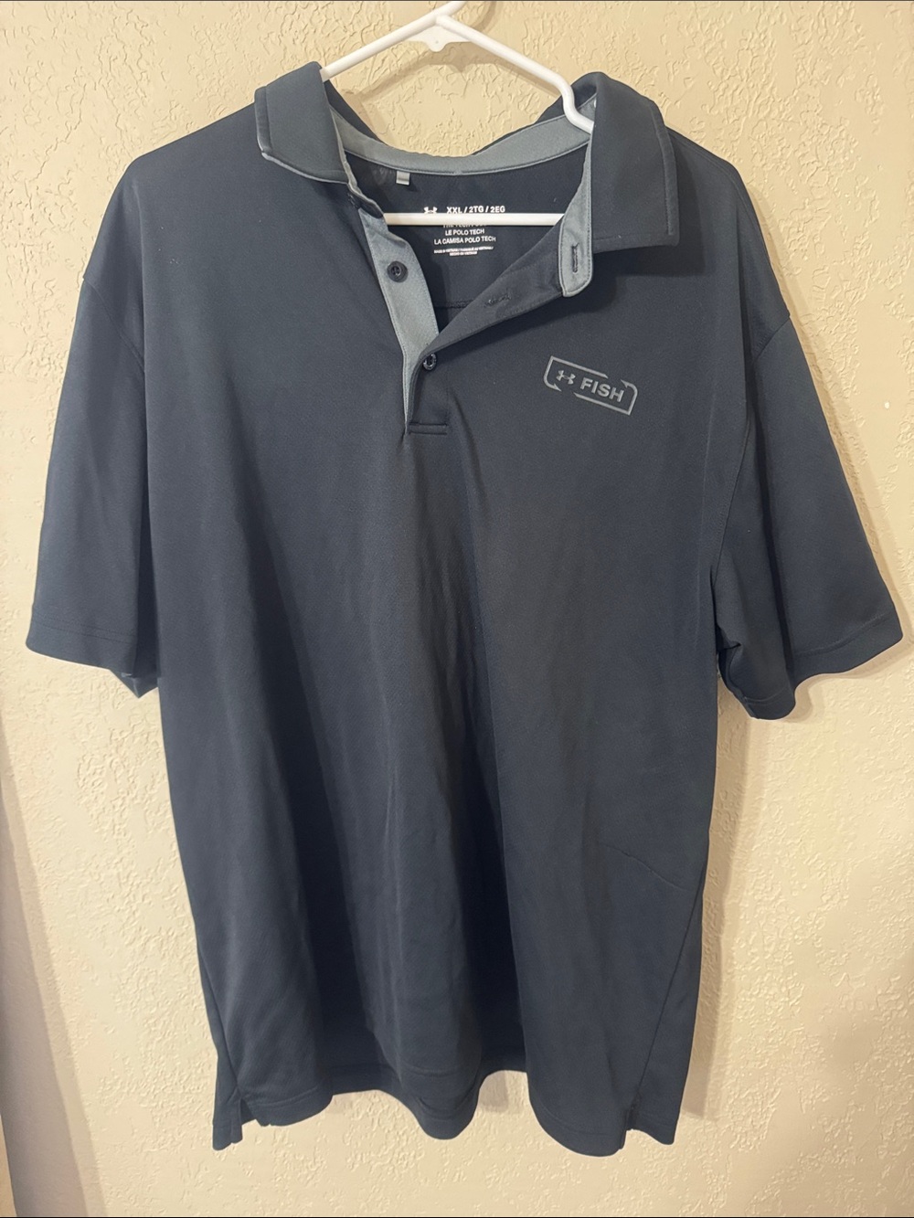 Under Armour Men’s Black Polo with Gray Trim